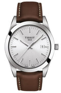  Shop Authentic Tissot Gentleman Silver Dial Brown Leather Strap Watch For Men - T127.410.16.031.00 - Luxxuri