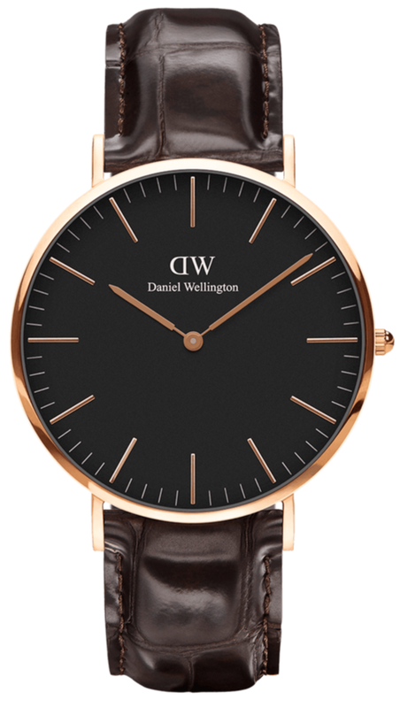  Shop Authentic Daniel Wellington Classic York Black Dial Brown Leather Strap Watch For Men - DW00100128 - Luxxuri