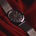  Shop Authentic Calvin Klein Minimal Black Dial Black Mesh Bracelet Watch for Women - K3M22421 - Luxxuri