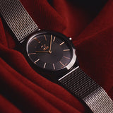  Shop Authentic Calvin Klein Minimal Black Dial Black Mesh Bracelet Watch for Women - K3M22421 - Luxxuri