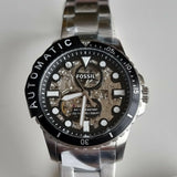  Shop Authentic Fossil FB-01 Automatic Skeleton Black Dial Silver Steel Strap Watch for Men - ME3190 - Luxxuri