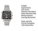 Shop Authentic Fossil Retro Analog-Digital Black Dial Silver Steel Strap Watch for Men - FS5890 - Luxxuri