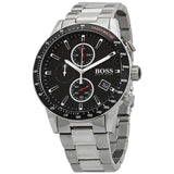  Shop Authentic Hugo Boss Rafale Chronograph Black Dial Silver Steel Strap Watch for Men - 1513509 - Luxxuri