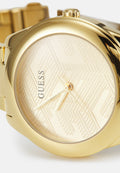  Shop Authentic Guess Cubed Analog Gold Dial Gold Steel Strap Watch For Women - GW0606L2 - Luxxuri
