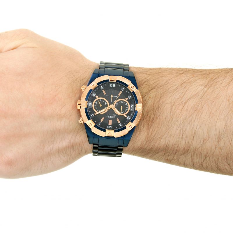  Shop Authentic Guess Jolt Analog Blue Dial Blue Steel Strap Watch for Men - W0377G4 - Luxxuri