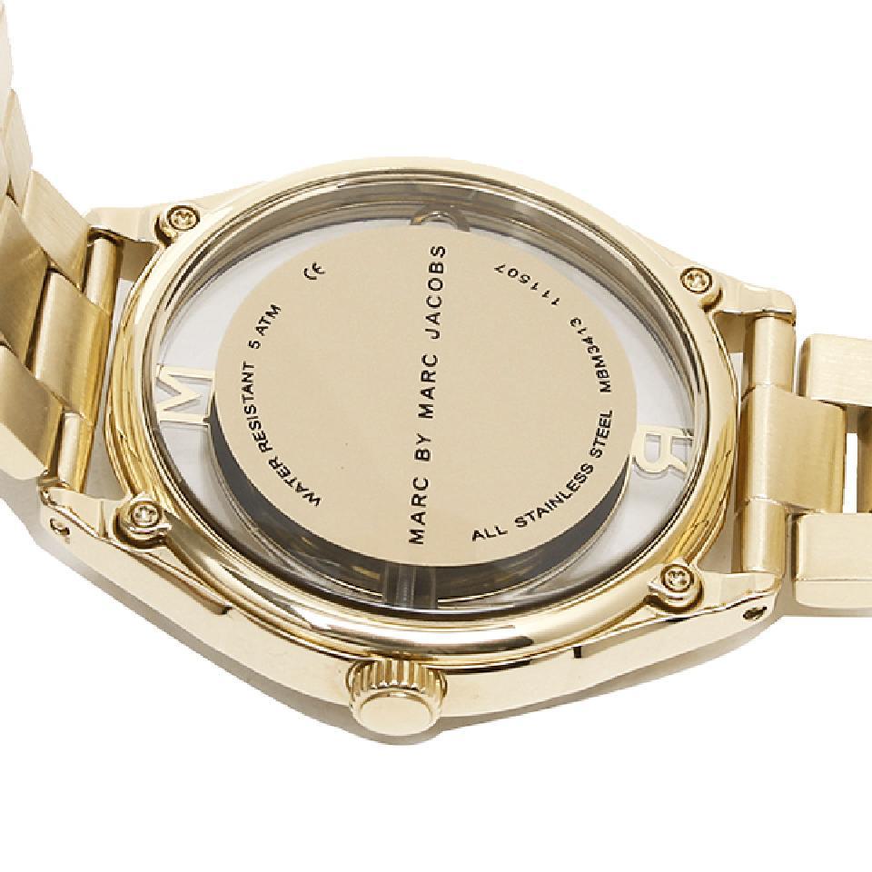  Shop Authentic Marc Jacobs Marc Tether Transparent Gold Dial Gold Steel Strap Watch for Women - MBM3413 - Luxxuri
