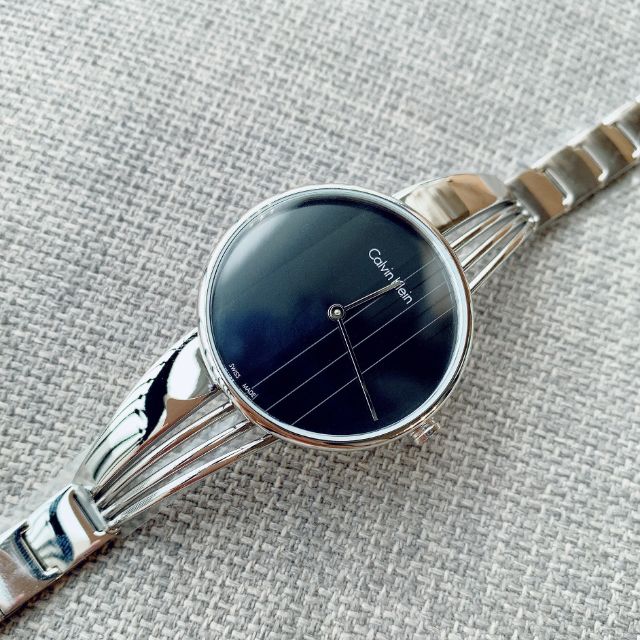  Shop Authentic Calvin Klein Drift Black Dial Silver Steel Strap Watch for Women - K6S2N111 - Luxxuri