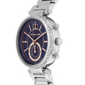  Shop Authentic Michael Kors Sawyer Navy Blue Dial Silver Steel Strap Watch for Women - MK6224 - Luxxuri