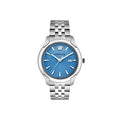 Versace V-Urban Light Blue Dial Silver Steel Strap Watch for Men - VELQ00419