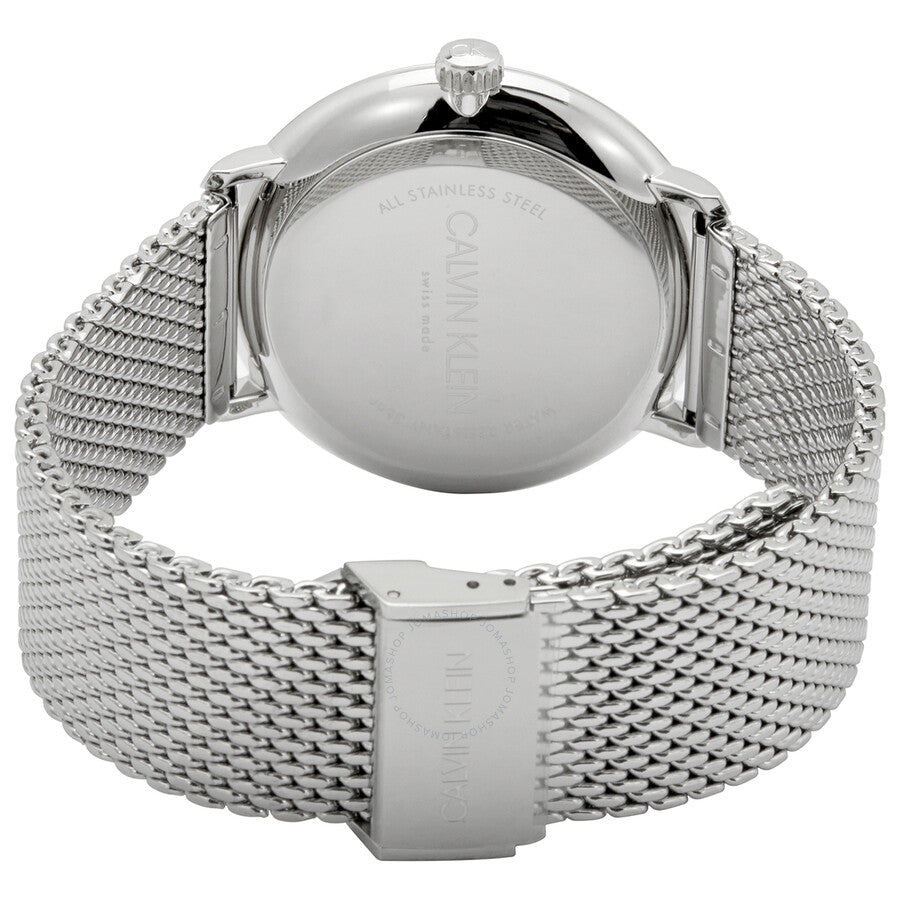  Shop Authentic Calvin Klein High Noon Quartz Blue Dial Silver Mesh Bracelet Watch for Men - K8M2112N - Luxxuri