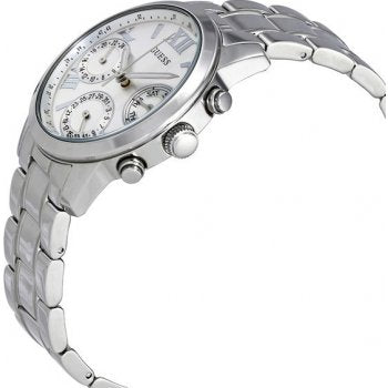  Shop Authentic Guess Mini Sunrise Silver Dial Silver Steel Strap Watch For Women - W0448L1 - Luxxuri