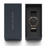 Shop Authentic Daniel Wellington Classic Cornwall Black Dial Black Nylon Strap Watch For Women - DW00100148 - Luxxuri