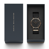  Shop Authentic Daniel Wellington Classic Cornwall Black Dial Black NATO Strap Watch For Women - DW00100150 - Luxxuri