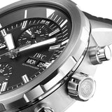  Shop Authentic IWC Aquatimer Chronograph Black Dial Black Leather Strap Watch for Men - IW376803 - Luxxuri