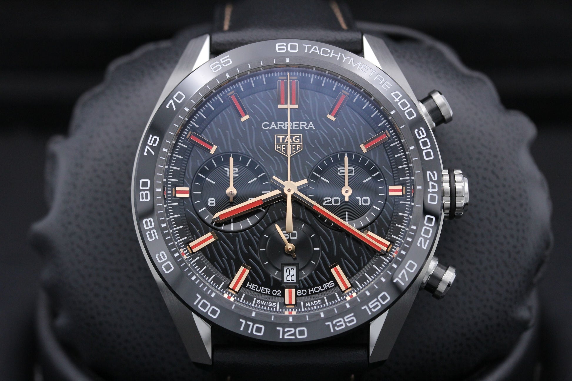  Shop Authentic Tag Heuer Carrera Year of The Rabbit Automatic Chronograph Black Dial Black Leather Strap Watch for Men - CBN2A1L.FC6521 - Luxxuri