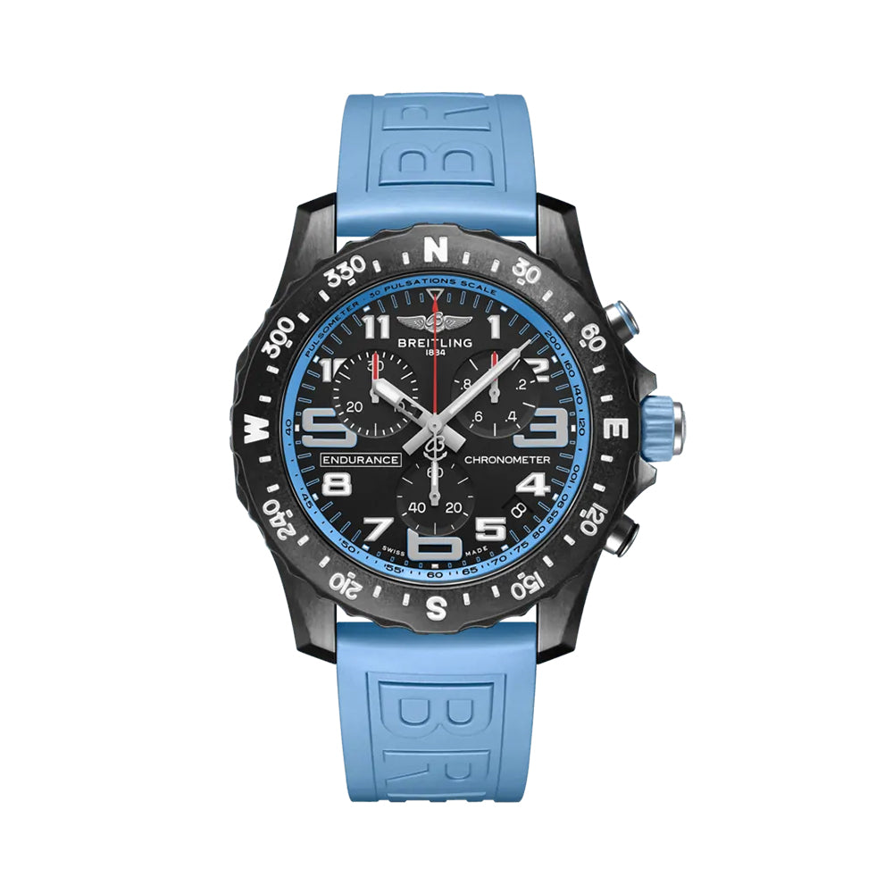  Shop Authentic Breitling Endurance Pro Black Dial Light Blue Rubber Strap Watch for Men - X82310281B1S1 - Luxxuri