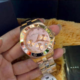  Shop Authentic Marc Jacobs Blade Chronograph Rose Gold Dial Rose Gold Steel Strap Watch for Women - MBM3102 - Luxxuri