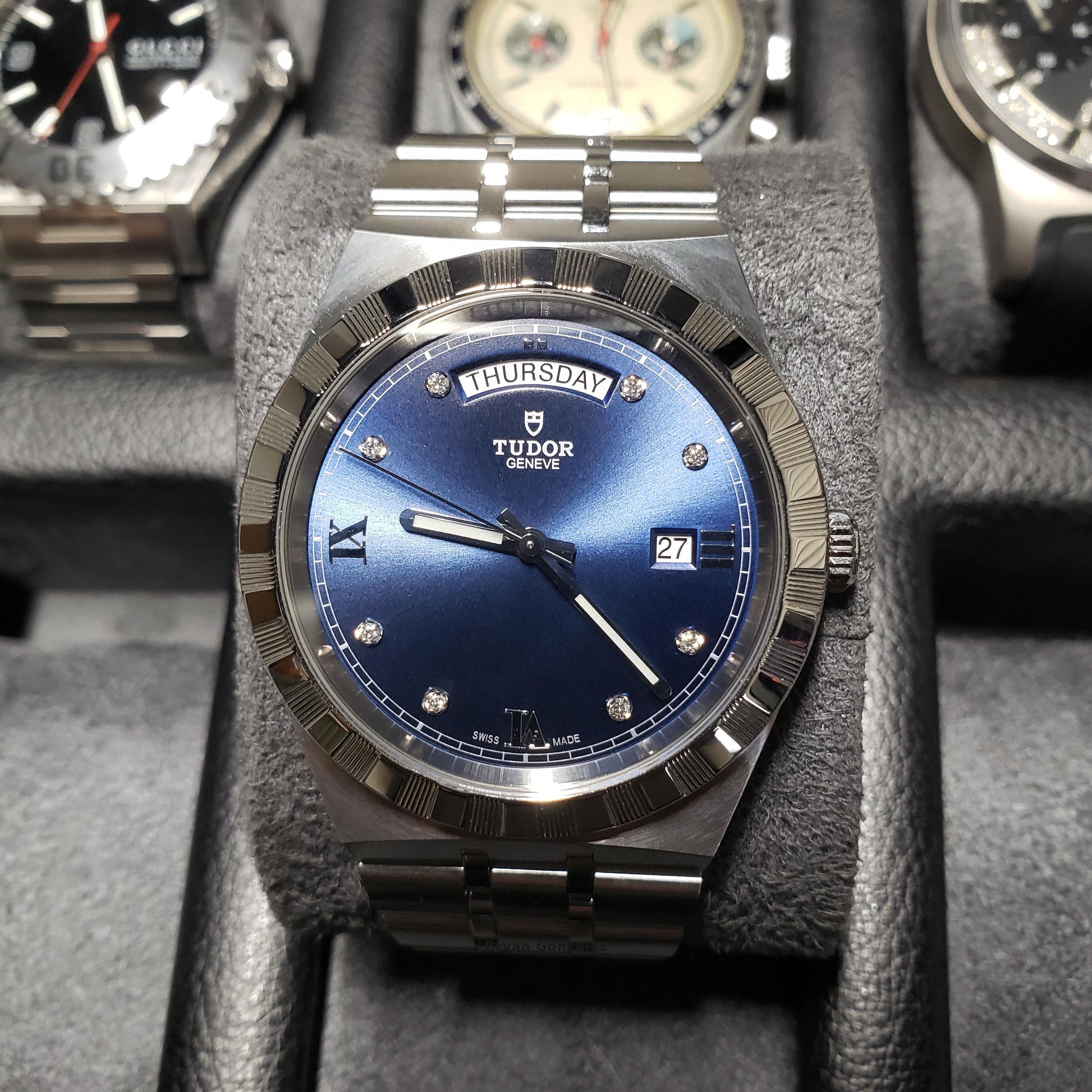  Shop Authentic Tudor Royal Automatic Diamonds Blue Dial Silver Steel Strap Watch for Men - M28600-0006 - Luxxuri