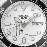  Shop Authentic Seiko 5 Sports x Peanuts Surfboard Snoopy Limited Edition White Dial Two Tone NATO Strap Watch For Men - SRPK25K1 - Luxxuri