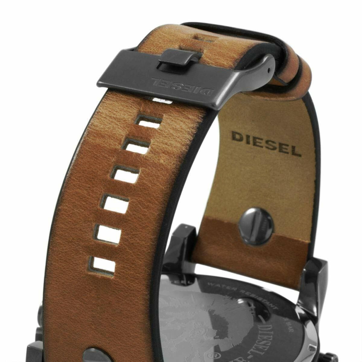  Shop Authentic Diesel Mr Daddy 2.0 Black Dial Brown Leather Strap Watch For Men - DZ7332 - Luxxuri