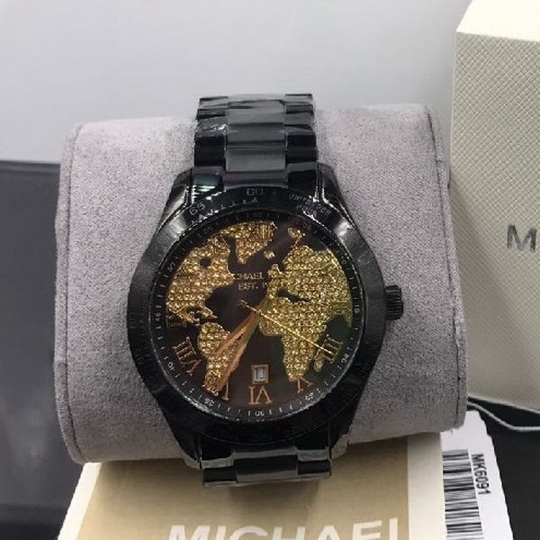  Shop Authentic Michael Kors Layton Pave Black Dial Black Steel Strap Watch for Women - MK6091 - Luxxuri