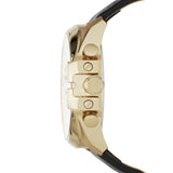 Shop Authentic Diesel Mega Chief Gold & Black Dial Black Leather Strap Watch For Men - DZ4344 - Luxxuri