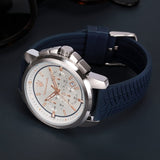  Shop Authentic Maserati Successo Chronograph White Dial Blue Rubber Strap Watch For Men - R8871621013 - Luxxuri