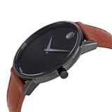  Shop Authentic Movado Museum Classic Black Dial Brown Leather Strap Watch for Men - 0607198 - Luxxuri