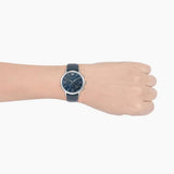  Shop Authentic Emporio Armani Giovanni T Bar Chronograph Quartz Blue Dial Blue Leather Strap Watch For Men - AR11226 - Luxxuri