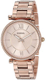  Shop Authentic Fossil Carlie Rose Gold Dial Rose Gold Steel Strap Watch for Women - ES4301 - Luxxuri