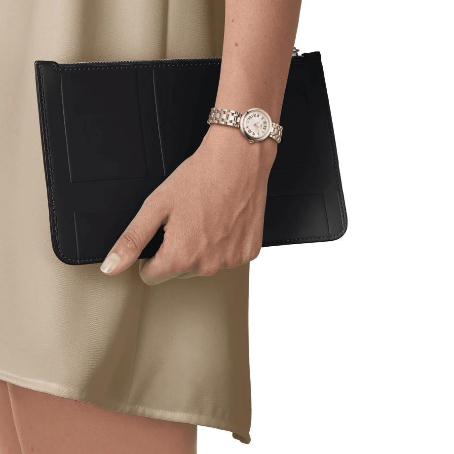  Shop Authentic Tissot Bellissima Lady Small Mother of Pearl Dial Two Tone Steel Strap Watch For Women - T126.010.22.013.01 - Luxxuri