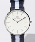  Shop Authentic Daniel Wellington Classic Glasgow White Dial Two Tone NATO Strap Watch For Men - DW00100018 - Luxxuri