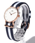  Shop Authentic Daniel Wellington Classy Glasgow White Dial Two Tone Nylon Strap Watch For Women - DW00100066 - Luxxuri