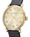  Shop Authentic Marc Jacobs Baker Gold Dial Black Leather Strap Watch for Women - MBM1399 - Luxxuri