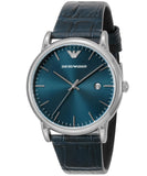  Shop Authentic Emporio Armani Dress Quartz Blue Dial Blue Leather Strap Watch For Men - AR2501 - Luxxuri