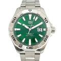  Shop Authentic Tag Heuer Aquaracer Calibre 5 Automatic Green Dial Silver Steel Strap Watch for Men - WAY2015.BA0927 - Luxxuri