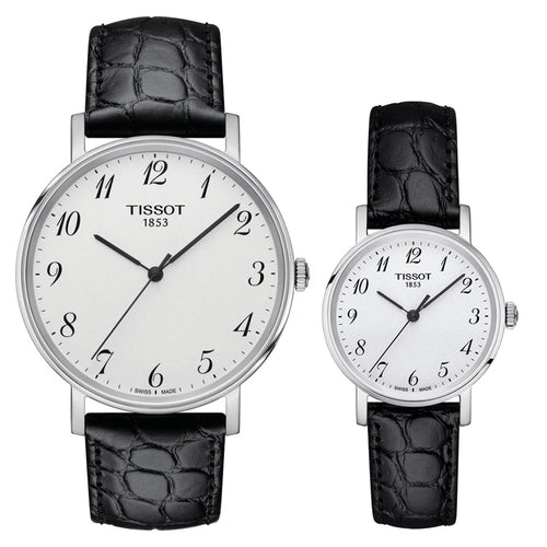  Shop Authentic Tissot Everytime Desire Medium White Dial Black Leather Strap Watch For Men - T109.410.16.032.00 - Luxxuri