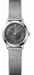  Shop Authentic Calvin Klein Minimal Grey Dial Silver Mesh Bracelet Watch for Women - K3M23124 - Luxxuri