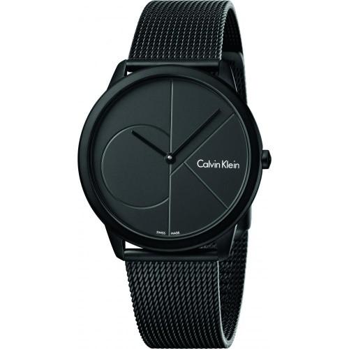  Shop Authentic Calvin Klein Minimal Black Dial Black Mesh Bracelet Watch for Women - K3M524B1 - Luxxuri