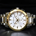  Shop Authentic Burberry The City White Dial Two Tone Steel Strap Watch for Men - BU9751 - Luxxuri
