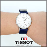  Shop Authentic Tissot T Classic Everytime Large White Dial Blue NATO Strap Watch For Men - T109.610.17.037.00 - Luxxuri