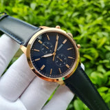  Shop Authentic Fossil Townsman Chronograph Blue Dial Blue Leather Strap Watch for Men - FS5436 - Luxxuri