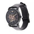  Shop Authentic Emporio Armani Luigi Automatic Skeleton Black Dial Black Leather Strap Watch For Men - AR60012 - Luxxuri