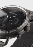  Shop Authentic Emporio Armani Aviator Chronograph Black Dial Black Mesh Bracelet Watch For Men - AR11264 - Luxxuri