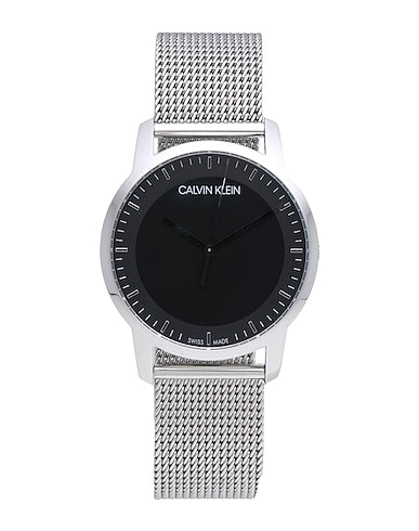  Shop Authentic Calvin Klein City Chronograph Black Dial Silver Mesh Bracelet Watch for Men - K2G2G121 - Luxxuri