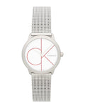  Shop Authentic Calvin Klein Minimal White Dial Silver Mesh Bracelet Watch for Men - K3M51152 - Luxxuri