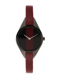  Shop Authentic Calvin Klein Rebel Red Black Dial Red Leather Strap Watch for Women - K8P237U1 - Luxxuri