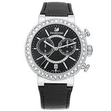  Shop Authentic Swarovski Citra Sphere Chronograph Black Dial Black Leather Strap Watch for Women - 5027131 - Luxxuri