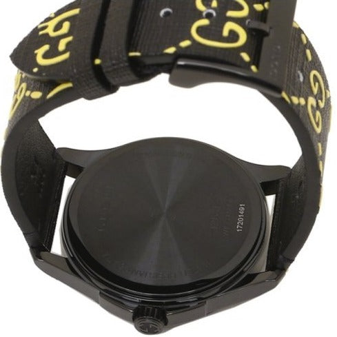  Shop Authentic Gucci G Timeless Ghost Black Dial Black Leather Strap Watch For Men - YA1264019 - Luxxuri