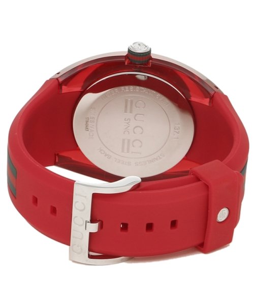  Shop Authentic Gucci Sync XXL Quartz Red Dial Red Rubber Strap Unisex Watch -  YA137103 - Luxxuri
